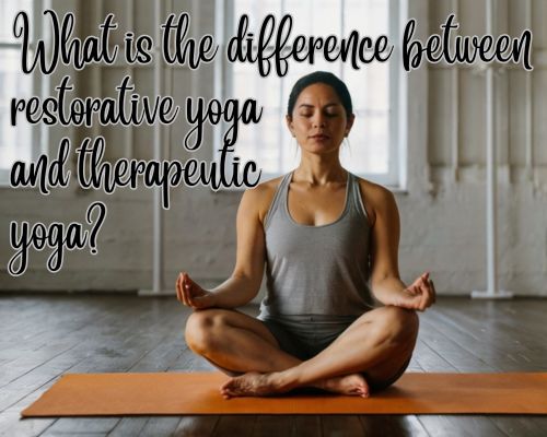 a woman doing a therapeutic yoga alone