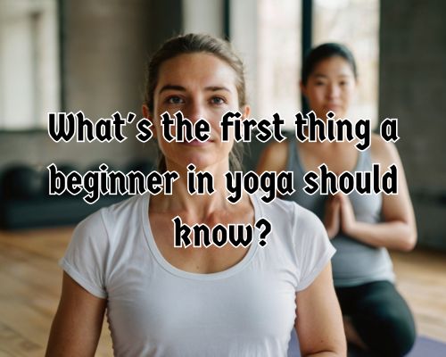 a yoga beginner in a studio